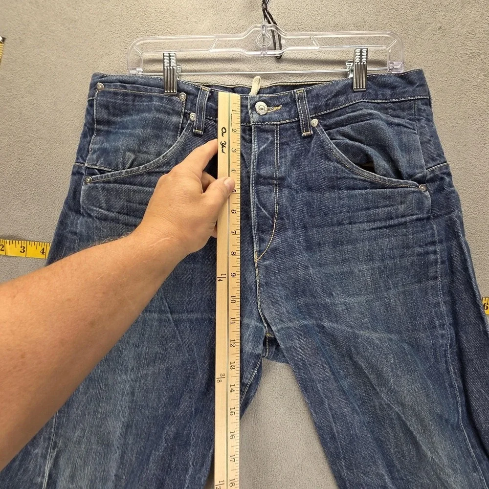 Vintage Levis Engineered Jeans Mens 33x32 Blue Medium Wash Twisted Button Fly